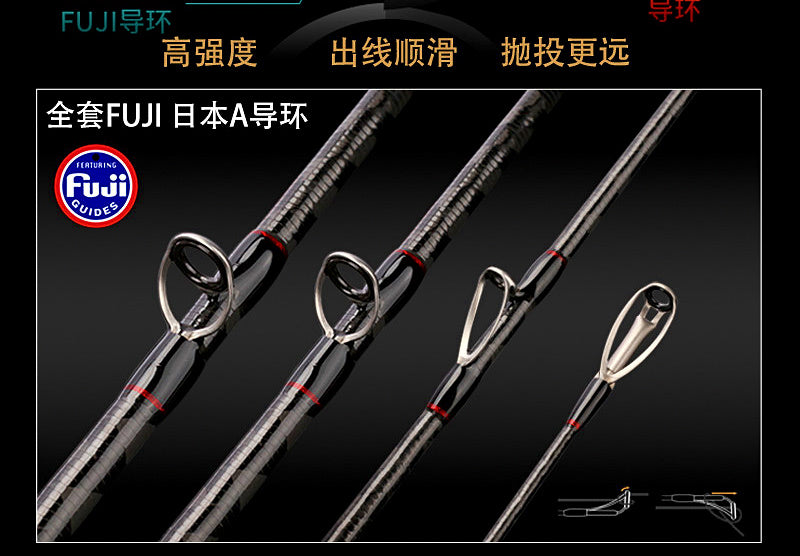 XH Extra Heavy Carbon Fishing Rod, 2.1–2.28 m (6'11"–7'6") – product photo