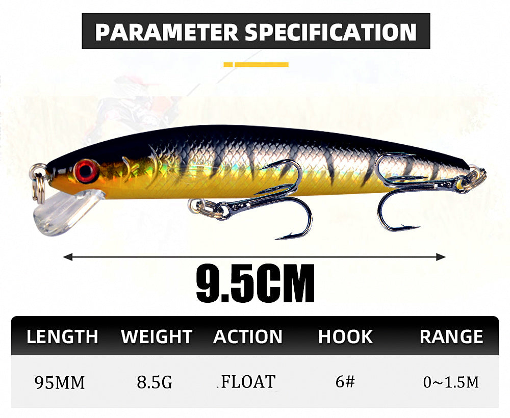 Floating Pencil Minnow Lure, 9.5 cm (3.7 in), 8.5 g (0.3 oz) – product photo