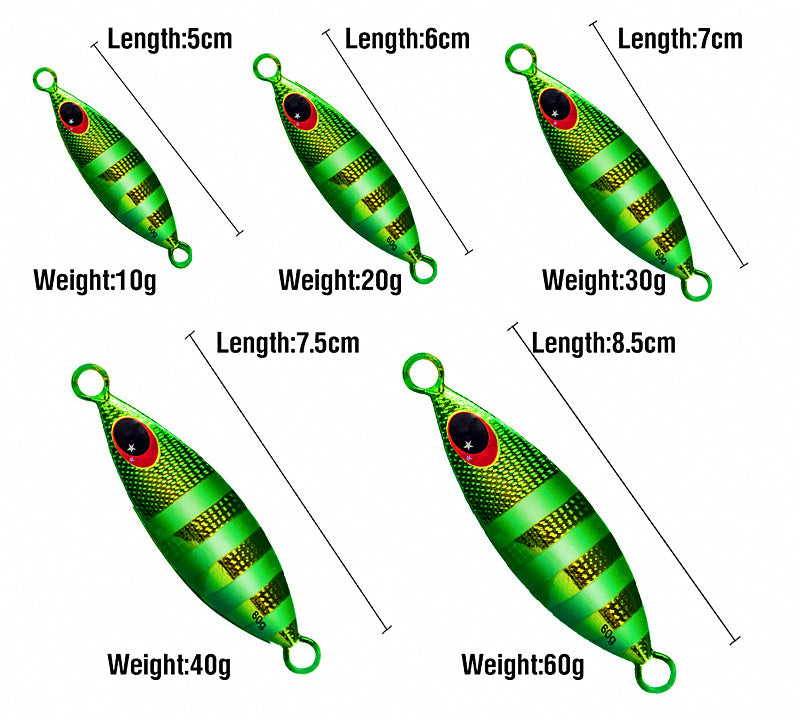 Slow Pitch Metal Jig, 10–60 g (0.35–2.1 oz) – product photo