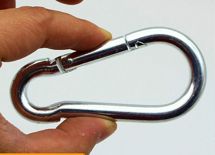 Zinc-Plated Iron Spring Snap Hook, M4–M15 (40–200 mm) – product photo
