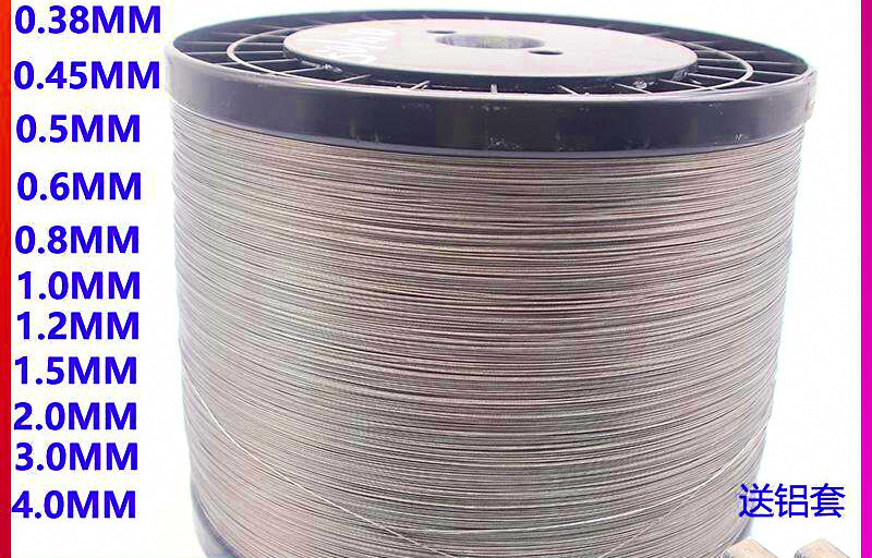 Coated 304 Stainless Steel Wire Rope Leader, 0.38–4 mm – product photo
