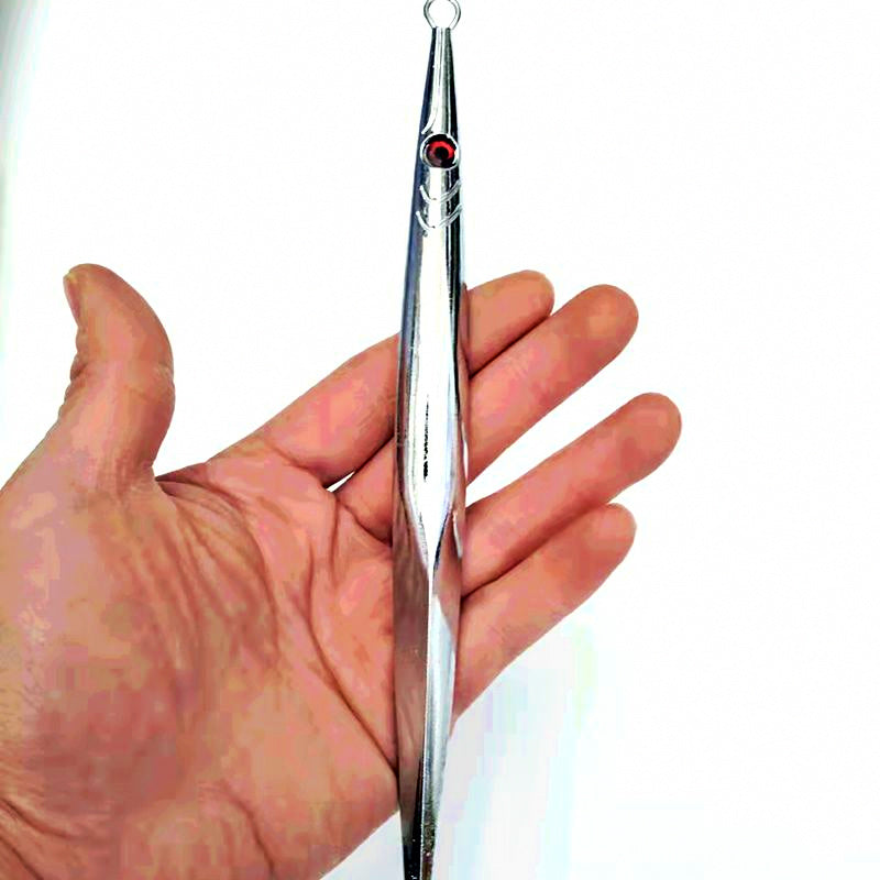 Chrome Silver Metal Jig, 60–500 g (2.1–17.6 oz) – product photo