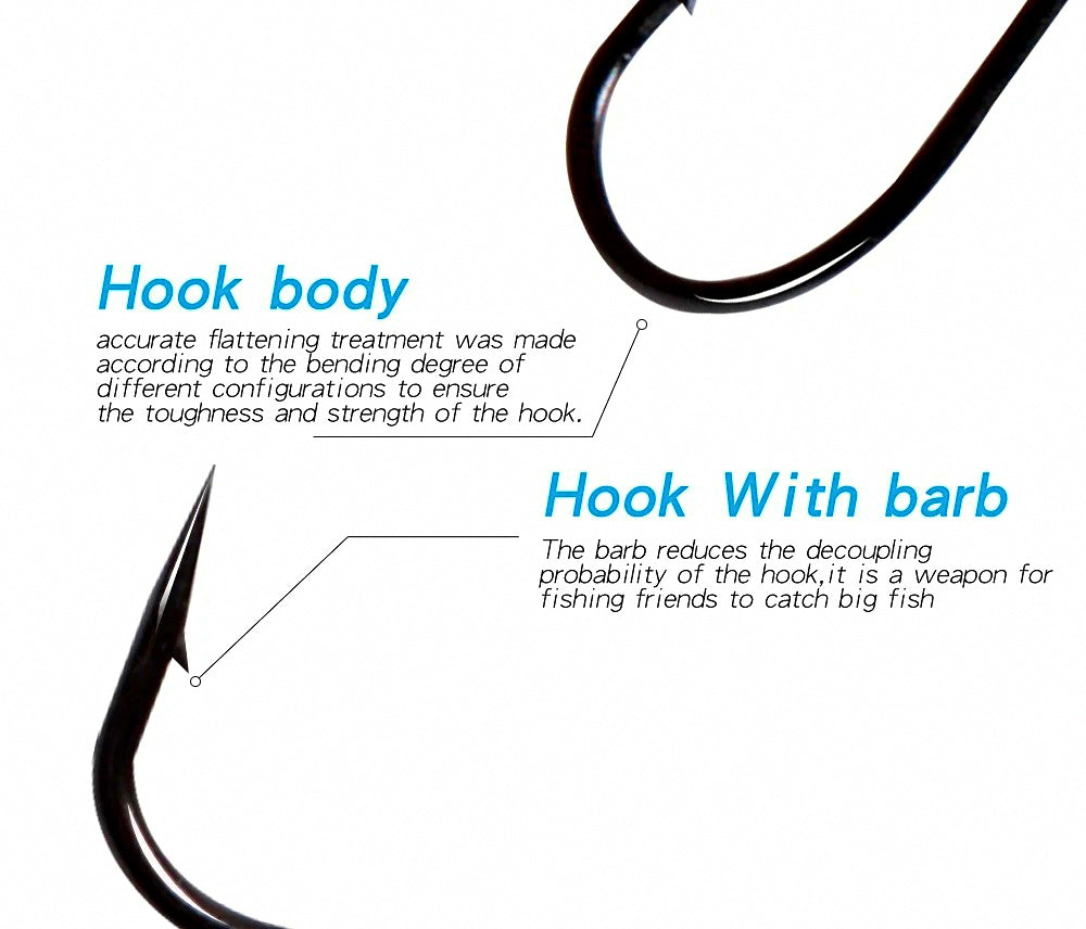 Long Shank Bait Hooks, High Carbon Steel, 30 Pack – product photo