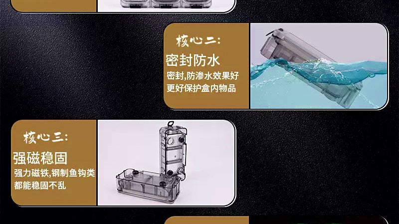 Magnetic Waterproof Glow Tackle Box, Clear Hook Storage Case – product photo