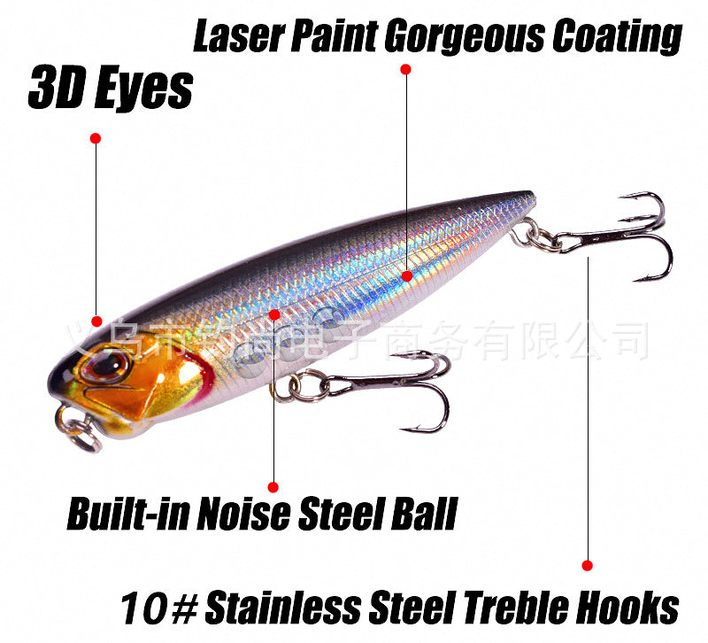 Topwater Walking Dog Pencil Lure, 6.5 cm / 5.5 g (0.19 oz) – product photo