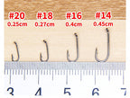 Barbed Fly Fishing Hooks, Sizes #4–#20, 25–100 Pack – product photo