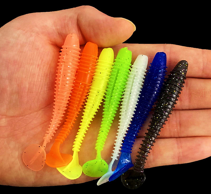 Screw Body T-Tail Soft Plastic Swimbait, 2.2–3 in, Bulk Pack – product photo