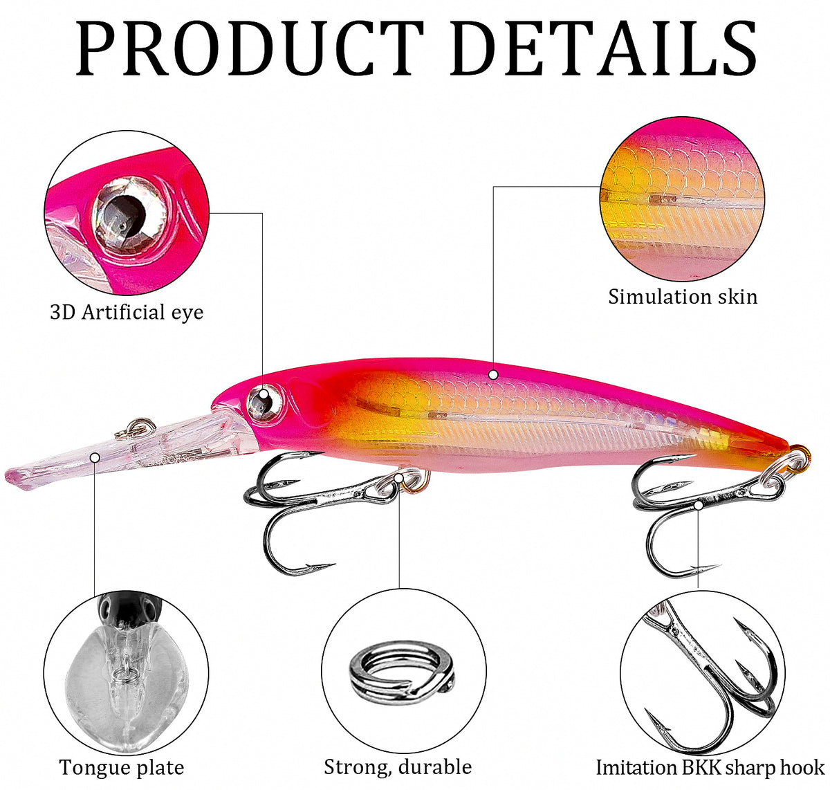 Floating Deep Diving Minnow Trolling Lure, 30 g (1.1 oz) – product photo