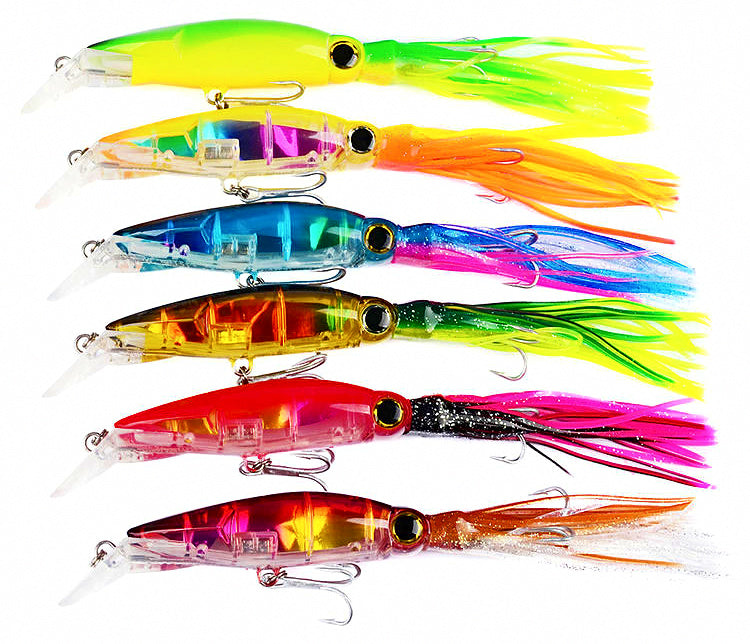 Octopus Squid Lure with Rattle Bead, 24 cm, 44.5 g (1.6 oz) – product photo