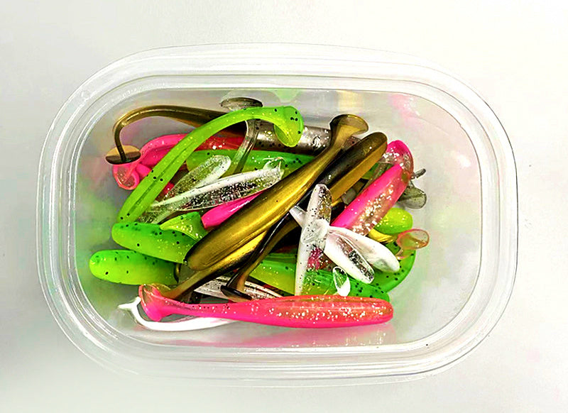 T-Tail Soft Plastic Swimbait, 50-Pack, 5.5–7.5 cm (2.2–3.0 in) – product photo