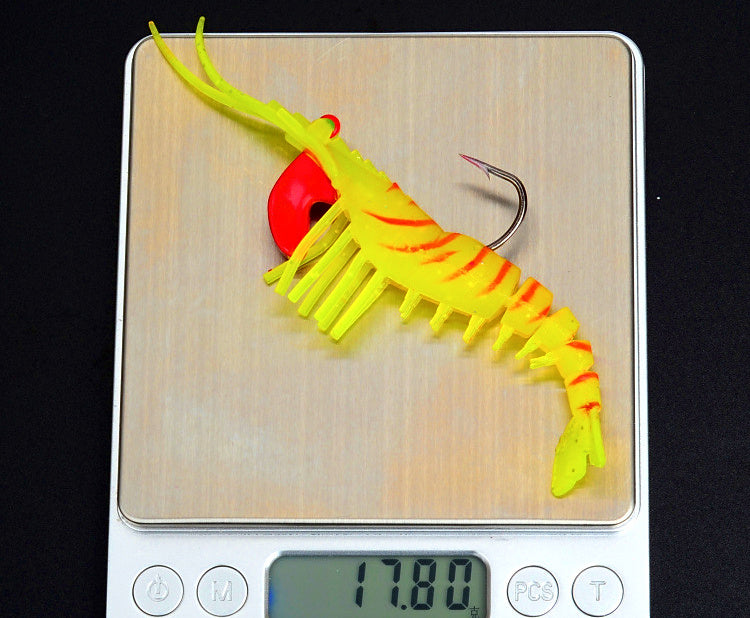 Jointed Shrimp Soft Lure with Jig Head Hook, 5–10 cm – product photo