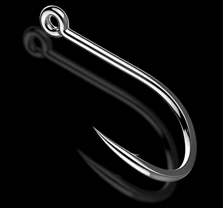 Iseni Hooks, Barbed Ring Eye, Bulk Pack (Sizes 3–15) – product photo