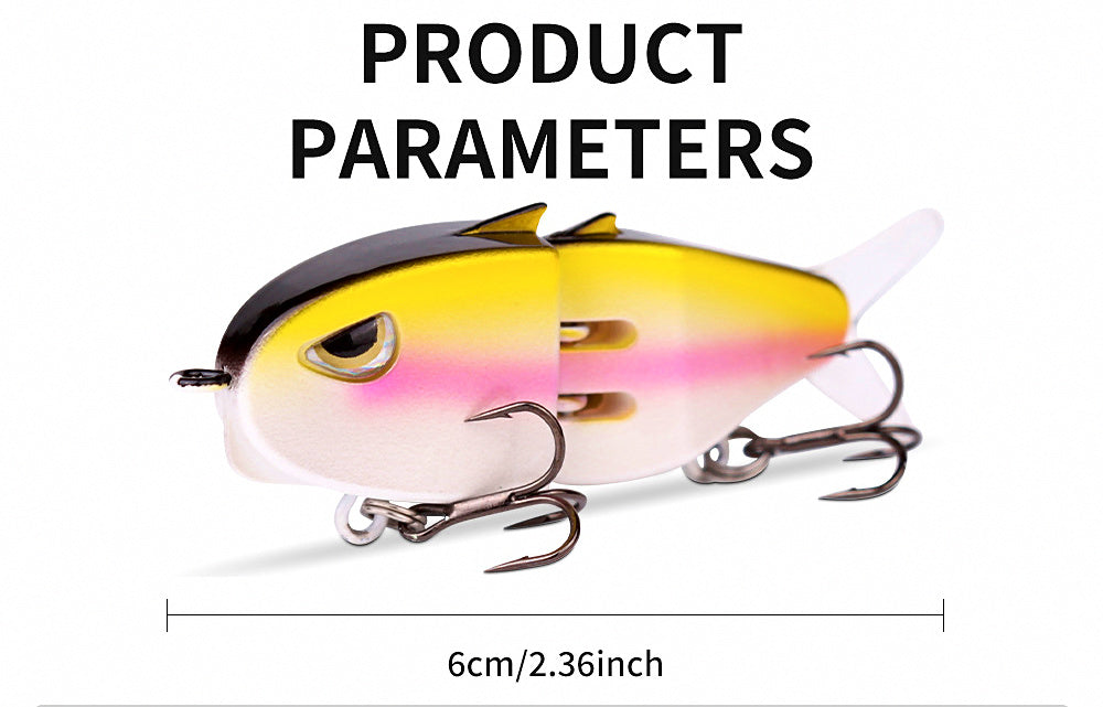 60 mm (2.4 in) Slow Sinking Pencil Bait Lure, Double Hooks – product photo