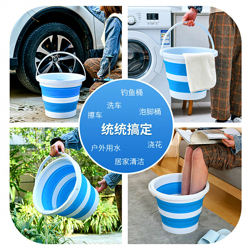 Collapsible Fishing Bucket, 3–15 L (0.8–4 gal), Folding – product photo