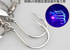UV Spinner Blade Single Hook, Barbed, Sizes 1–4/0 – product photo
