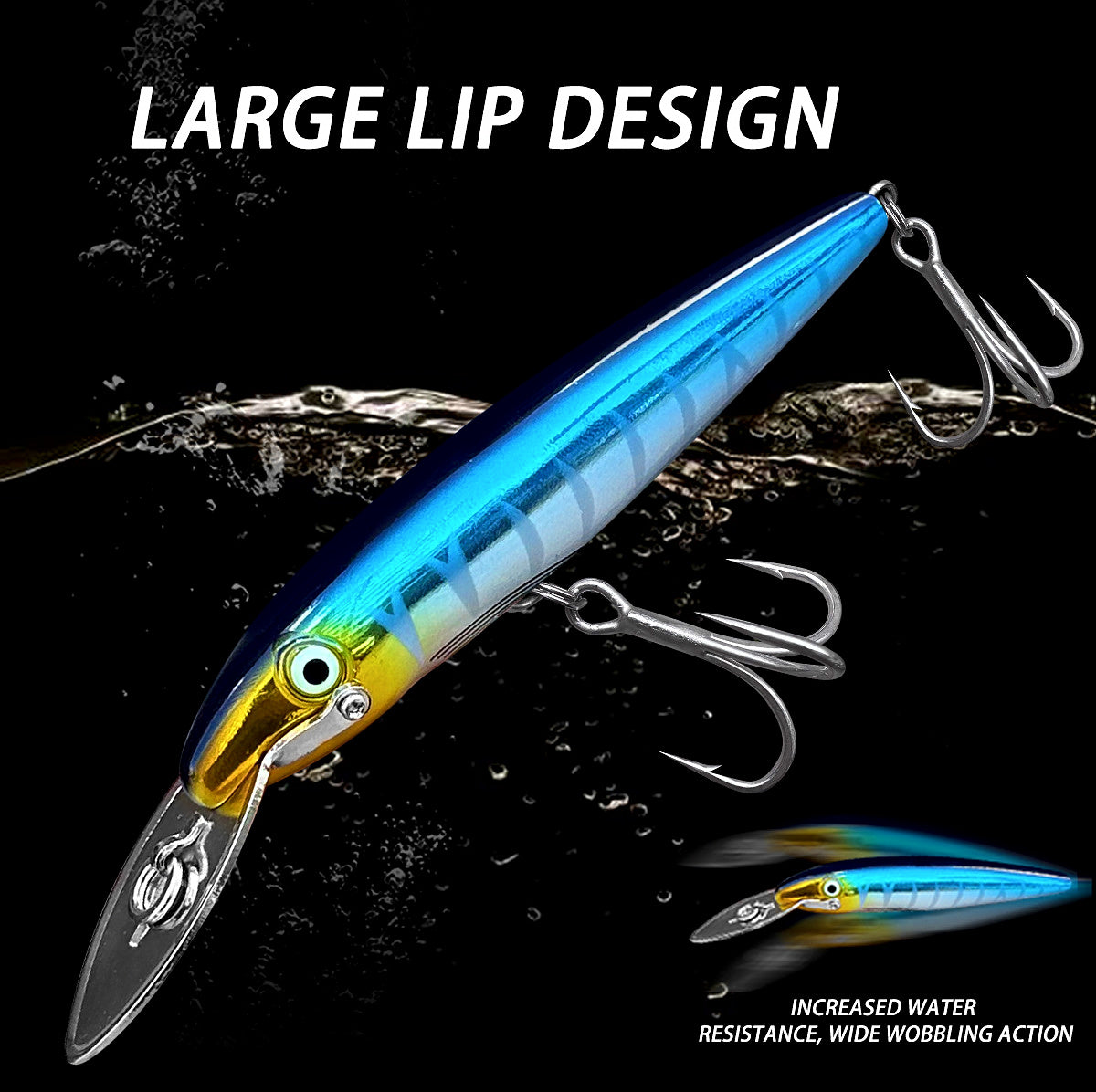 Sinking Minnow Lure, 108 mm (4.3 in) 25 g (0.9 oz) – product photo