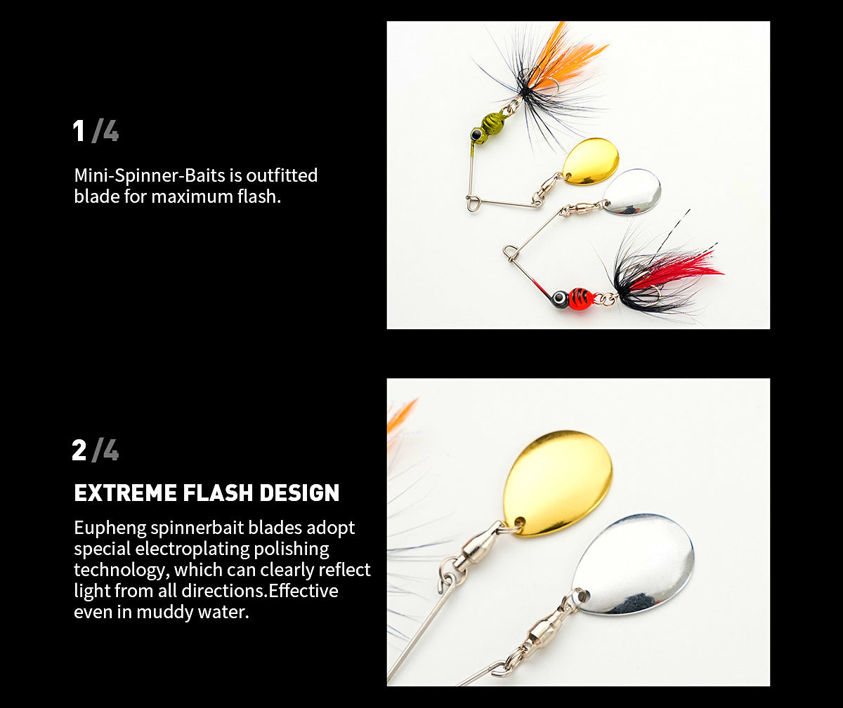 Mini Spinner Spoon Lure, Single Hook, 7 g (0.25 oz) – product photo
