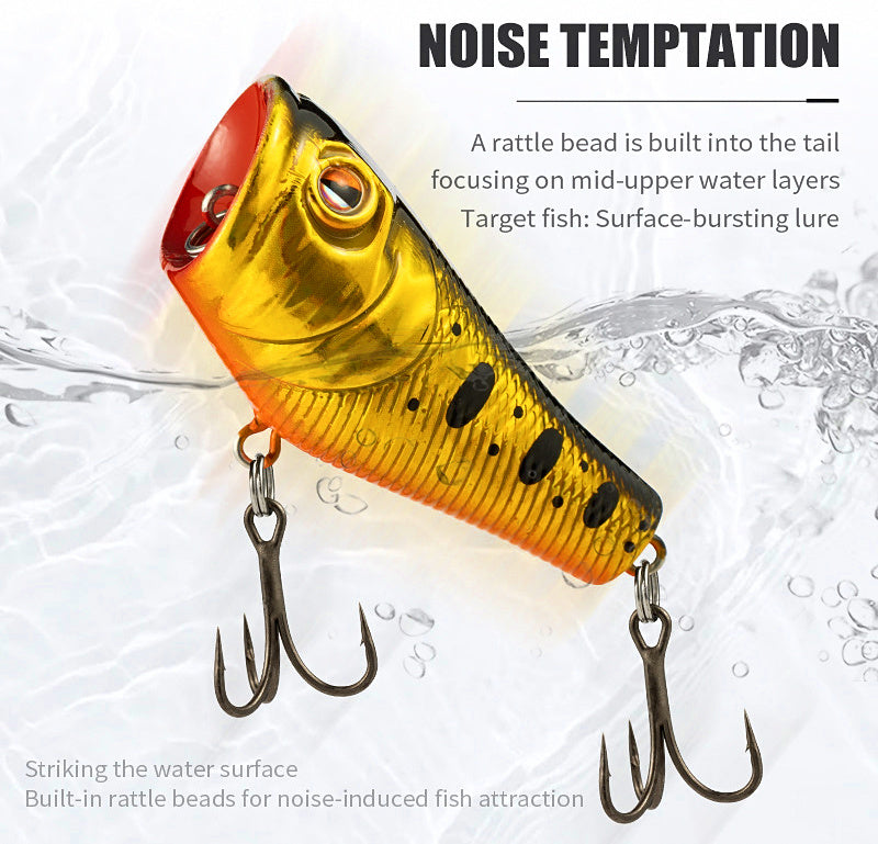 Floating Popper Topwater Lure, Plastic Hard Bait – product photo