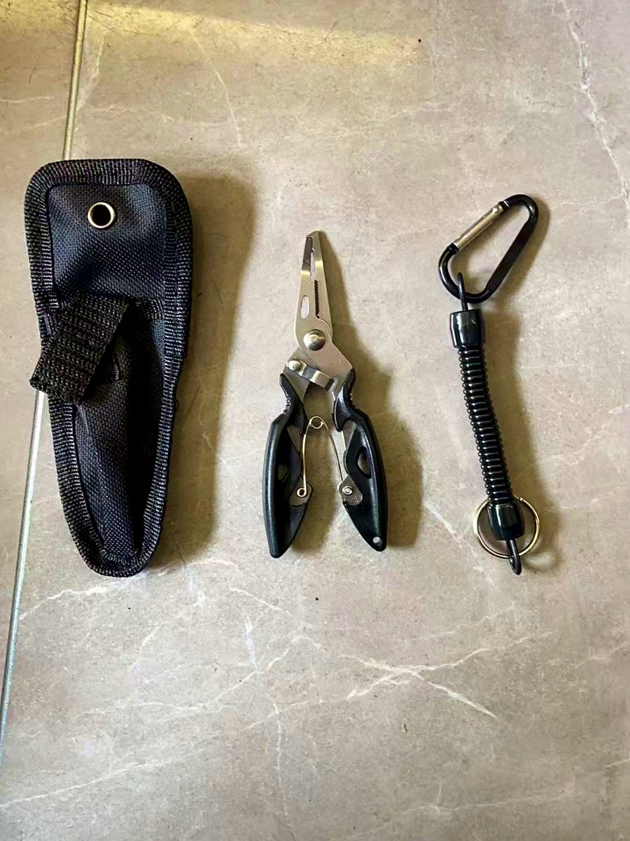 Stainless Steel Fishing Pliers Set, Split Ring & Fish Gripper – product photo