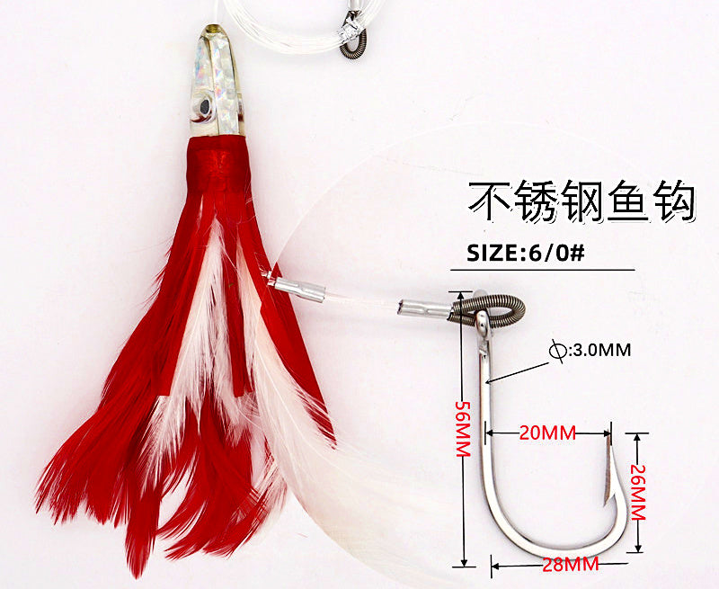 6 in Octopus Skirt Trolling Lure, 36 g (1.3 oz) / 45 g (1.6 oz) – product photo