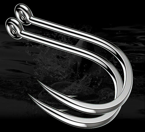 Iseni Tubed Eyed Hooks, Black Barbed, 50-Pack – product photo