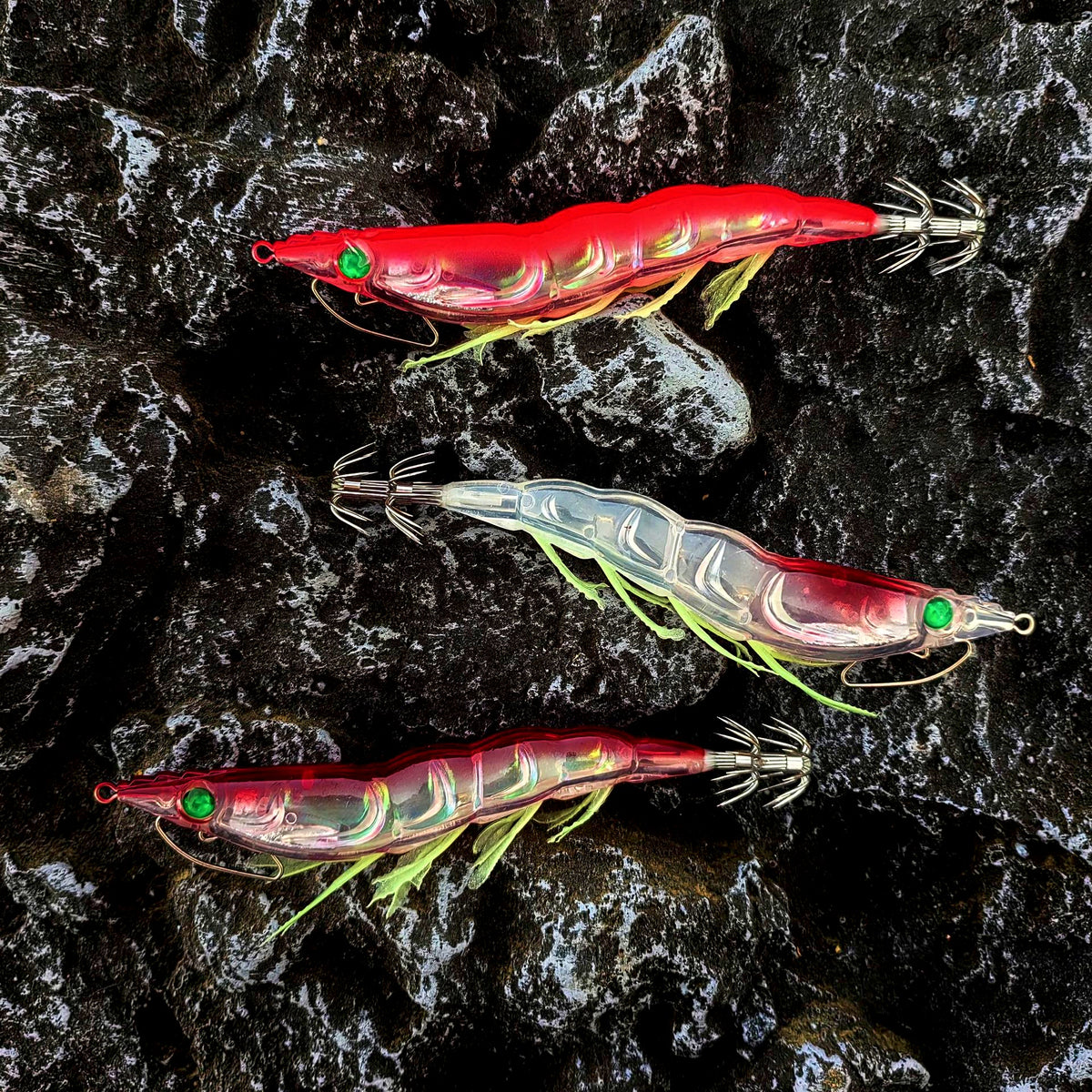 Glow Wooden Shrimp Squid Jig, Size 3.5, Single or 5-Pack – product photo