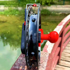 Black ABS Hand Reel, 25 cm (9.8 in), Left/Right Handle – product photo