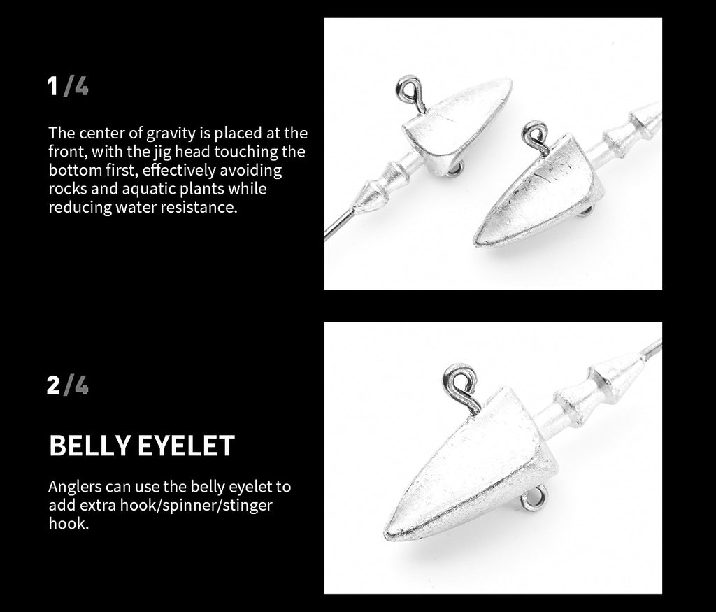 Jig Head Hooks for Soft Baits, 3.5–30 g (1/8–1 oz) – product photo
