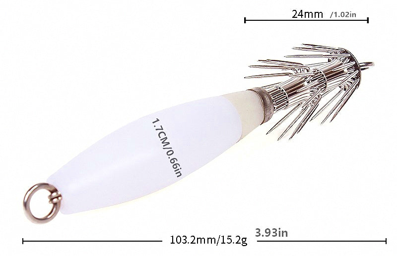 Glow Squid Jig Hook, Barbless, 5 Colors – product photo