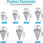Pyramid Sinker with Eye, Lead, 1–16 oz (28–448 g) – product photo