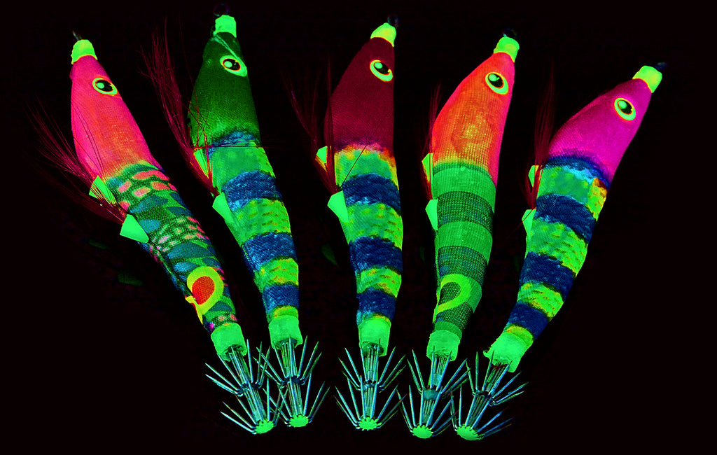 Glow Wood Shrimp Squid Jig, 10.5 cm (4.1 in), 6.4 g (0.23 oz) – product photo