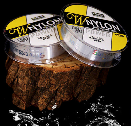 Clear Nylon Monofilament Fishing Line, Japanese Size 0.6–8 – product photo