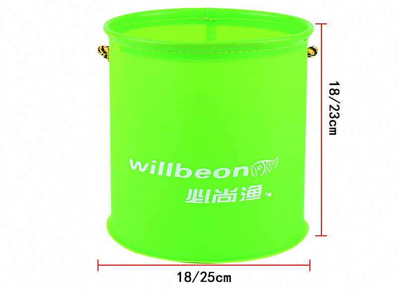 Collapsible EVA Fishing Bucket, Round or Square, 5 Colors – product photo