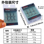 Barbed Treble Hooks for Lures, Sizes 4-10, 6-Pack – product photo
