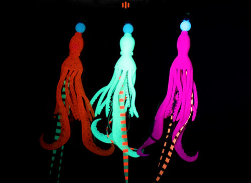 Octopus Skirt Assist Hook, UV Glow, 2 Sets per Pack – product photo