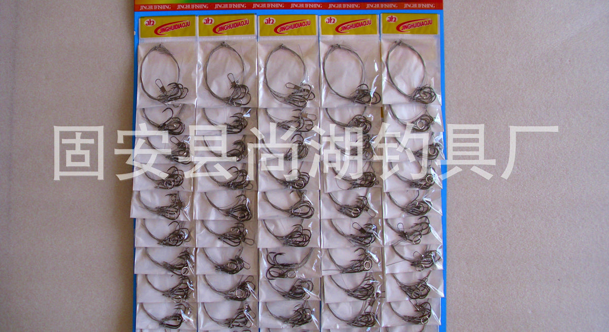 Wire Rigged Hook String, 5 Hooks per Rig, Sizes 5–12 – product photo
