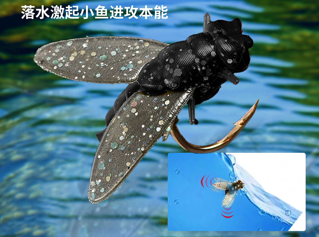 Realistic Fly Pattern Multi-Hook Rig, 3/7/15 Hooks – product photo