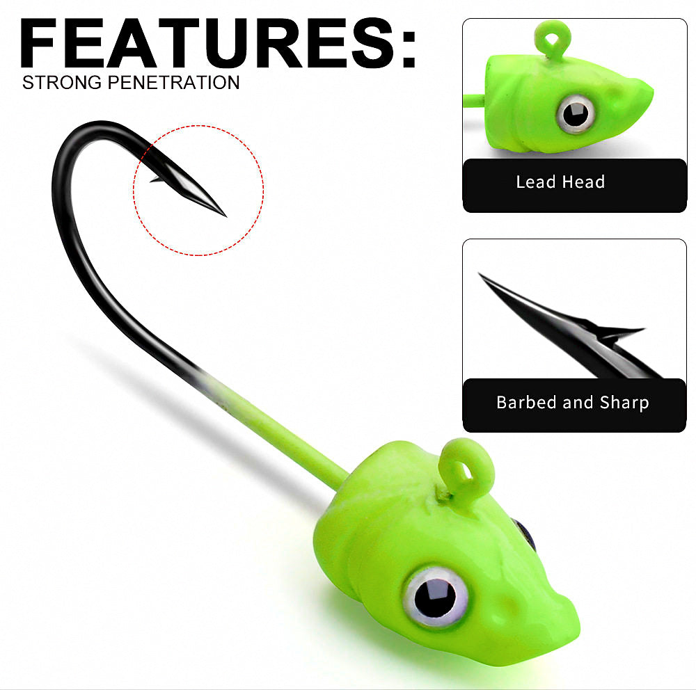 Soft Bait Jig Head Hooks, 3.5–7 g (0.12–0.25 oz), 5-Pack – product photo
