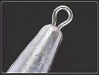 Willow Leaf Lead Sinker, Stainless Ring, 0.18–17.6 oz (5–500 g) – product photo