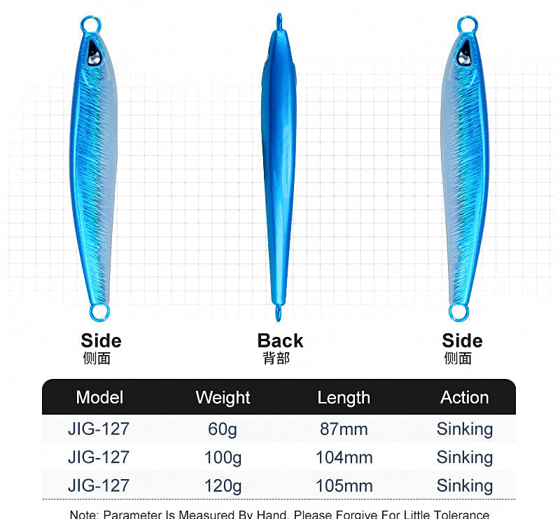 Sardine Style Fast Retrieve Metal Jig, 60–120 g (2.1–4.2 oz) – product photo