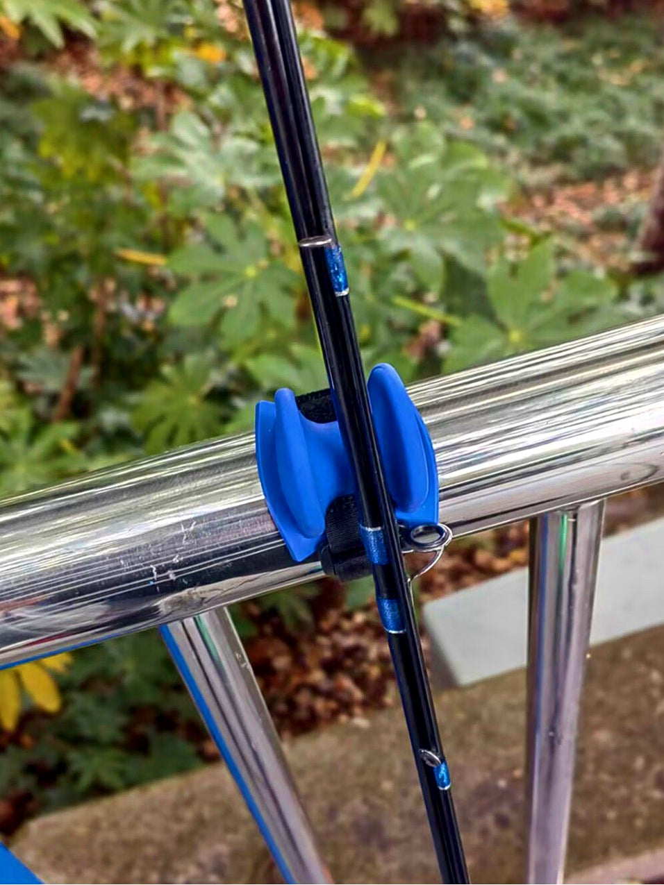 TPR Rod Holder for Boat Rails, Flat or U Base with Strap – product photo