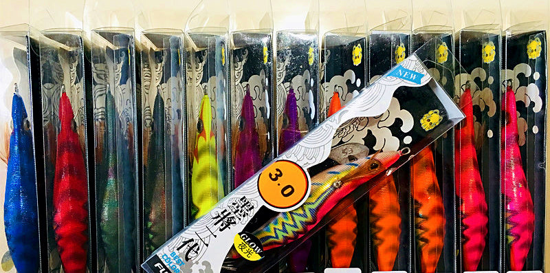 Glow Wood Shrimp Squid Jig (Egi), 3.0, 17 g (0.6 oz) – product photo