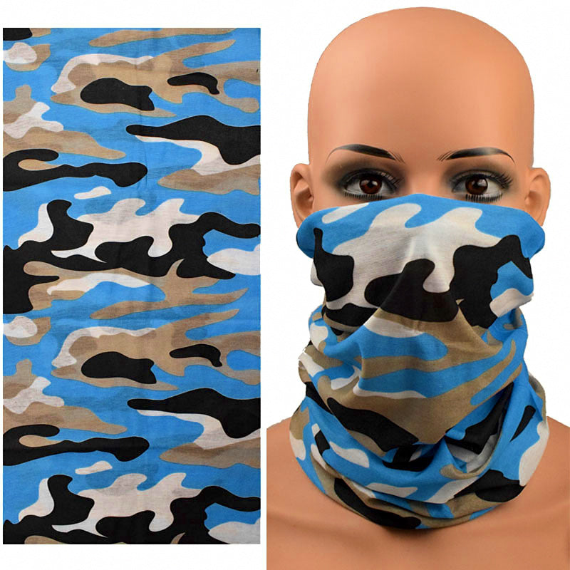 Camo Neck Gaiter Face Cover, UV Sun Protection, 25x50 cm – product photo
