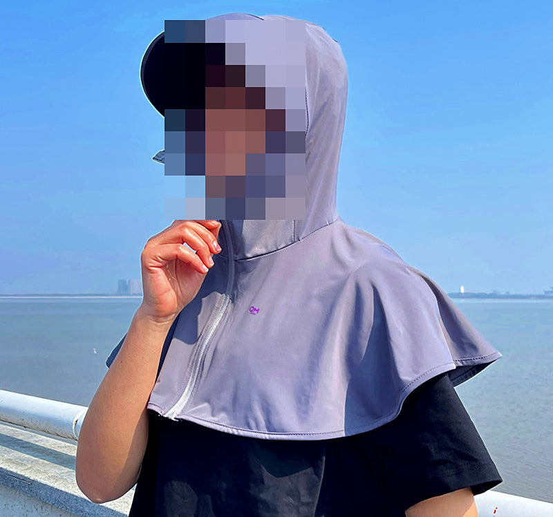 Ice Silk Sun Face Mask Neck Gaiter, Full Face UV Cover – product photo