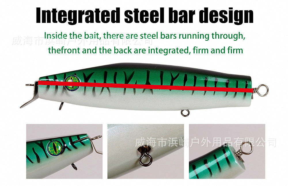 Wooden Minnow Trolling Lure with Diving Lip, 87 g (3.1 oz) – product photo