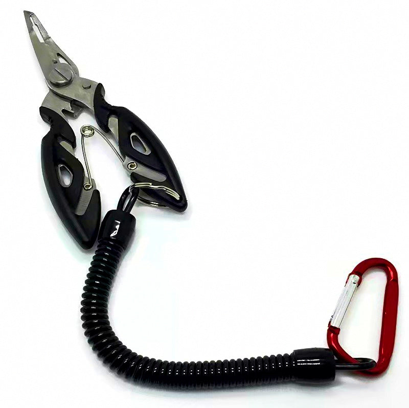 Fishing Pliers with Lanyard and Pouch, 420 Stainless Steel