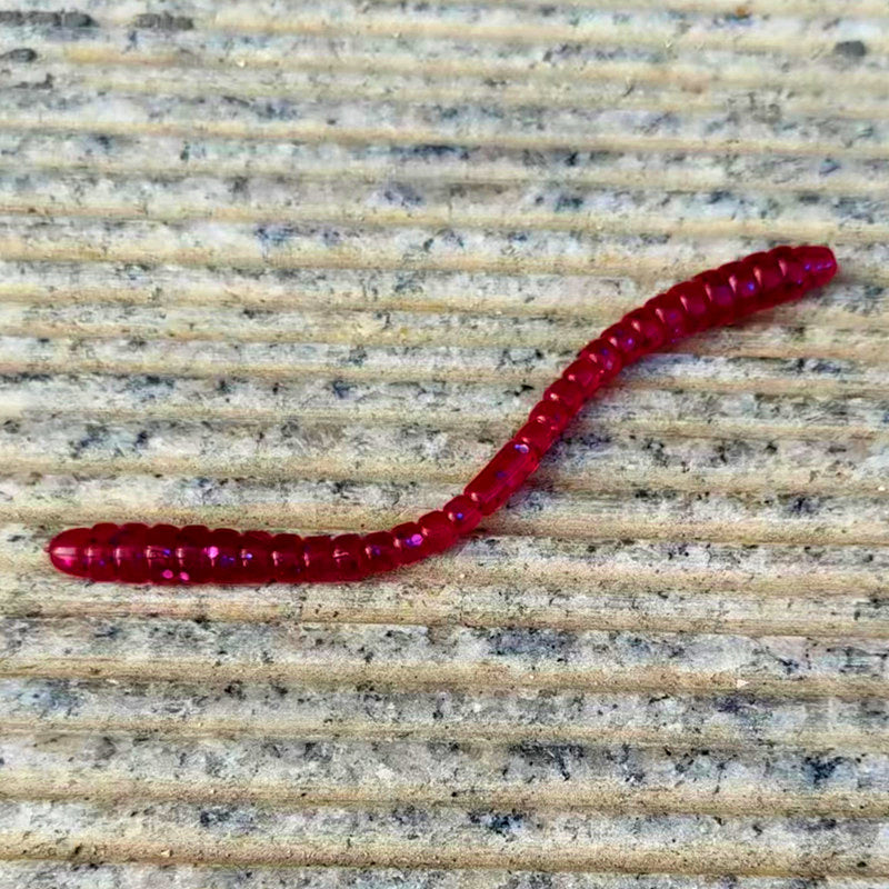 Red Soft Worm Lure, 10 cm (4 in), 10-Pack – product photo