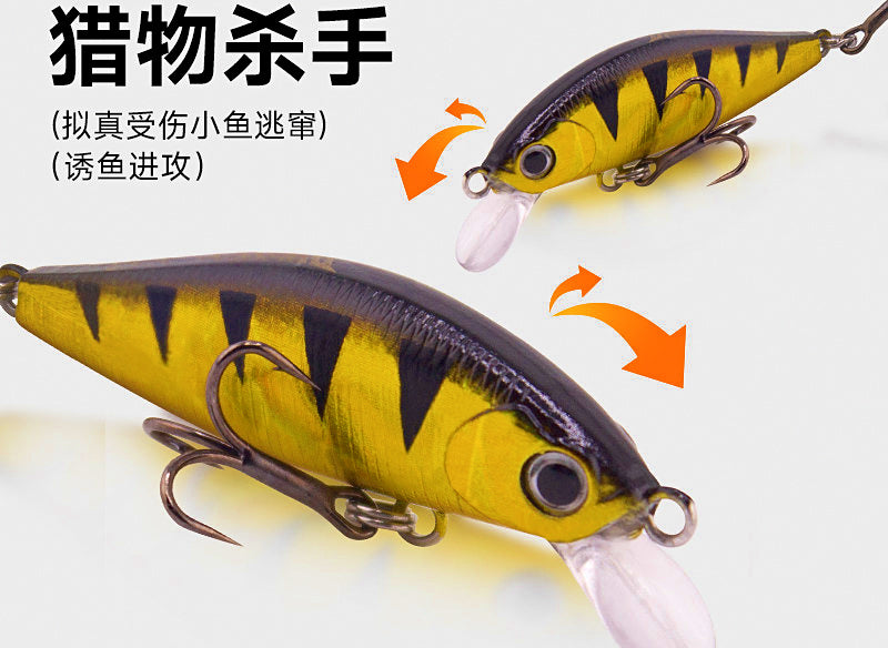 Slow Sinking Mini Minnow Lure with Rattle, 3.3 g (0.12 oz) – product photo
