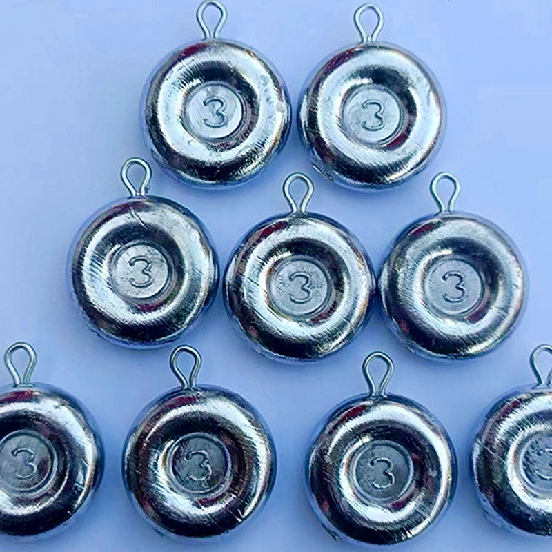 Lead Pancake Sinker, Dimpled Disc, 1–16 oz (28–453 g) – product photo