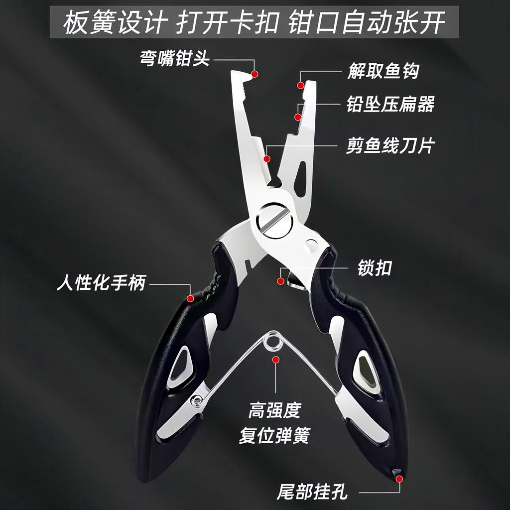 Stainless Steel Fishing Pliers with Braid Line Cutter – product photo